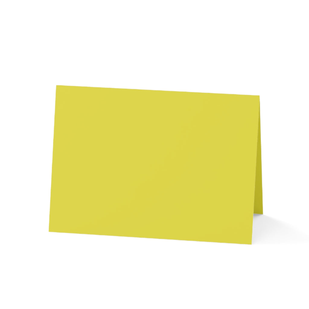 Abstract Yellow Paint Greeting Cards — Blank Note Cards Set (1, 10, 30, 50 pcs)