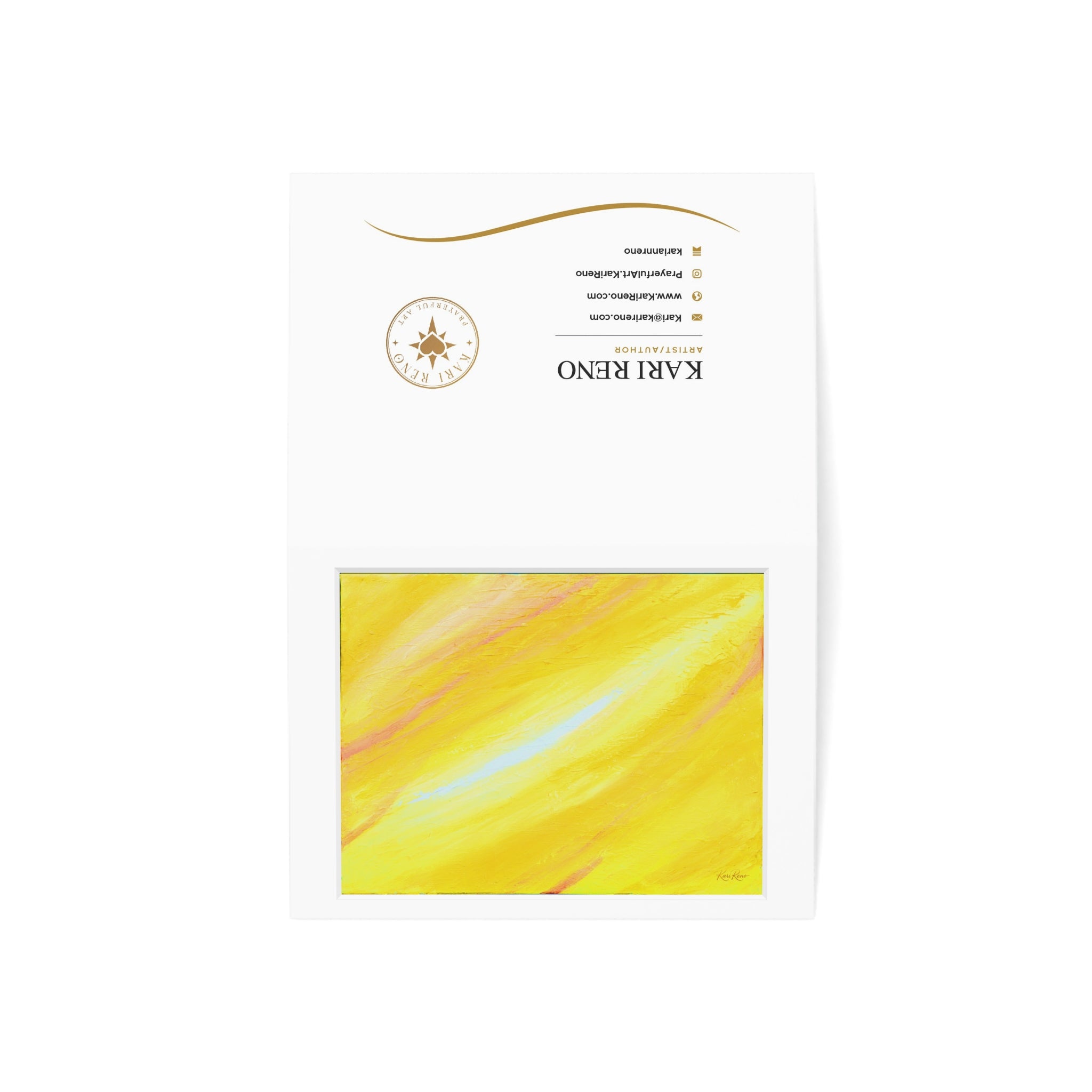 Yellow Watercolor Greeting Cards — Sunny Blank Note Cards (1, 10, 30, 50 pcs)