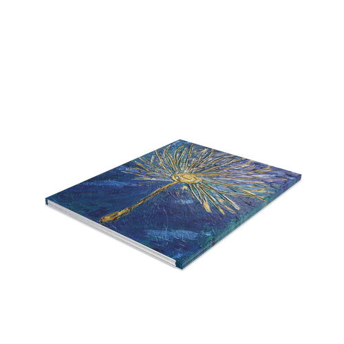 Abstract Gold Dandelion Cards — Blank Art Greeting Card Set (8/16/24 pcs)