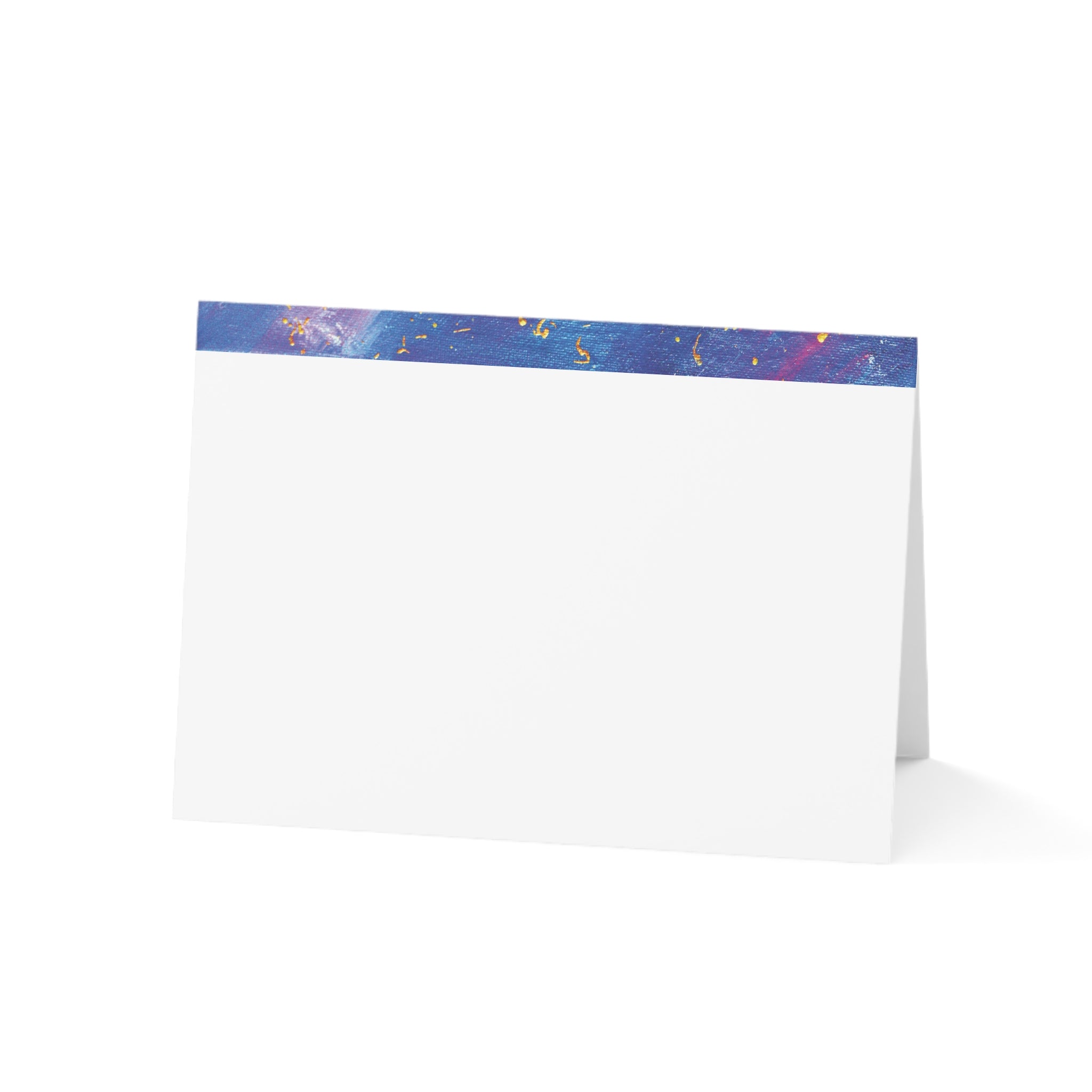 Abstract Galaxy Greeting Card — Blue & Purple Cosmic Art Note Cards (1/10/30/50 pack)