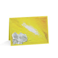 Abstract Yellow Paint Greeting Cards — Blank Note Cards Set (1, 10, 30, 50 pcs)