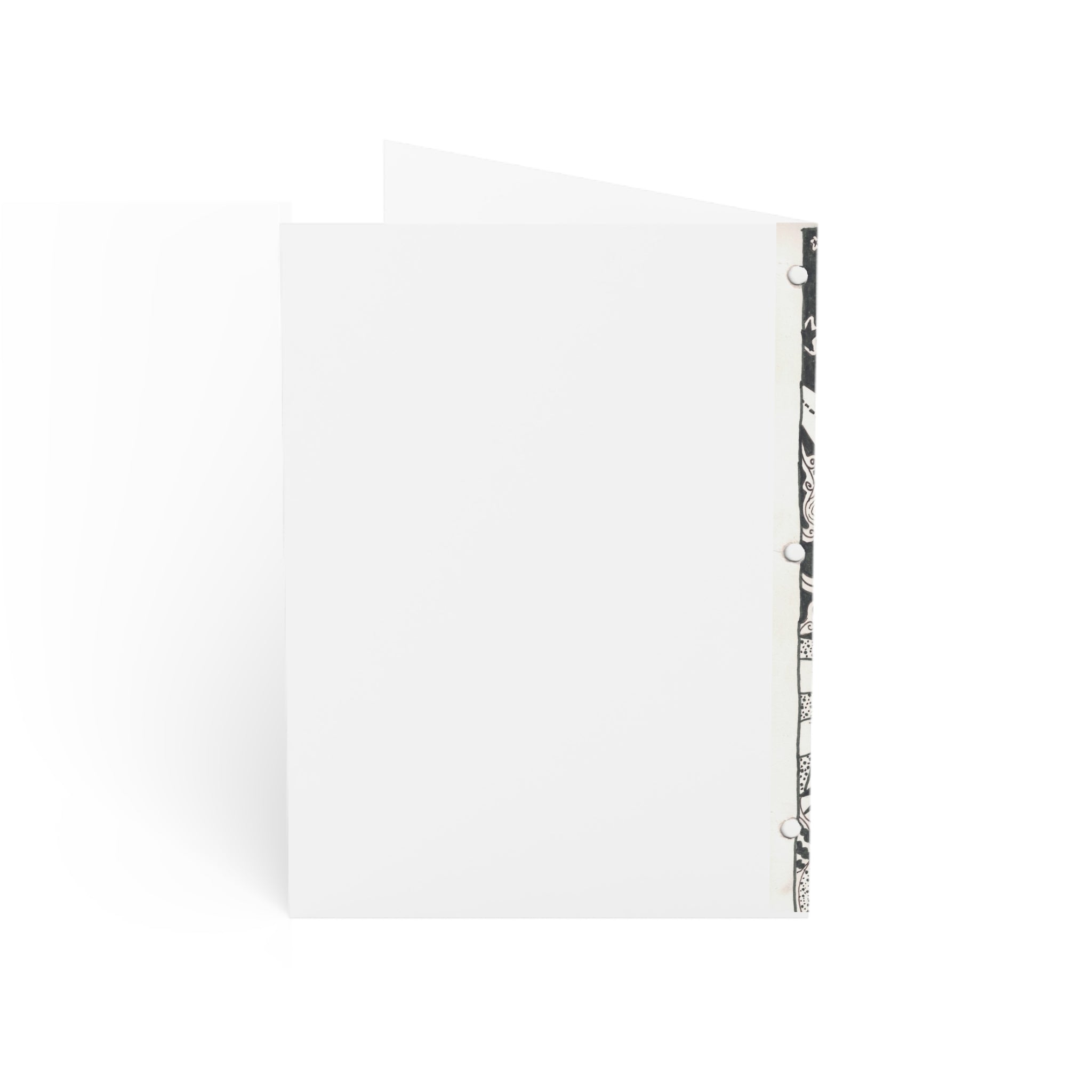 Space Doodle Greeting Cards — Black & White Abstract Cosmic Art (Pack of 1/10/30/50)
